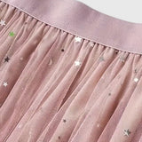 Colette Falda de Lentejuelas con Dobladillo Fruncido y Cintura Alta