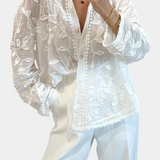 Prairie Camisa de Encaje Bordado