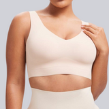Yack Saint® Sujetador deportivo sin tirantes con cuello en V y espalda lisa
