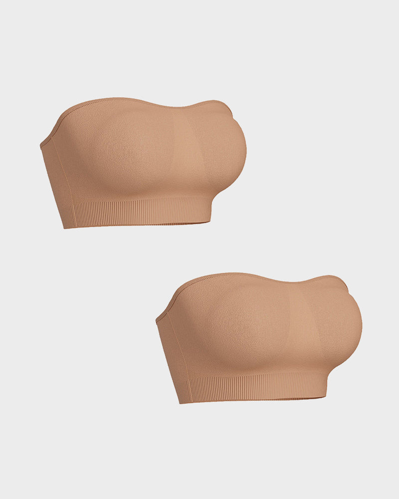 Sujetador bandeau sin costuras y sin tirantes: sin aros y antideslizante