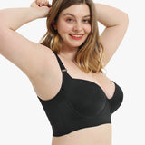Yack Saint® Sujetador push-up con espalda lisa – Negro