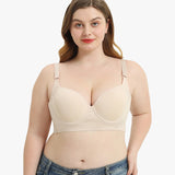 Sujetador de cobertura total Yack Saint® con alisador de espalda – Beige (2 unidades)