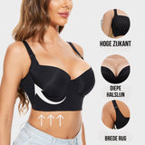 Yack Saint® Sujetador de cobertura total – Espalda lisa y máxima sujeción en color beige