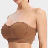 Sujetador bandeau sin costuras y sin tirantes: sin aros y antideslizante