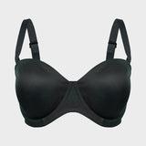 Sujetador push-up cómodo sin relleno con tirantes desmontables