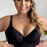 Yack Saint® Sujetador push-up con espalda lisa – Negro