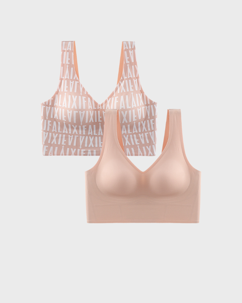 Yack Saint® Sujetador deportivo sin tirantes con cuello en V y espalda lisa
