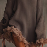 Nina | Vestido Suéter de Punto con Volantes