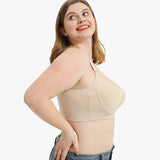 Yack Saint® Sujetador push-up con espalda lisa – Negro + Beige (pack de 2)