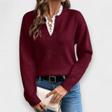 Rosalina - Elegante blusa con cuello francés