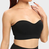 Sujetador bandeau sin costuras y sin tirantes: sin aros y antideslizante