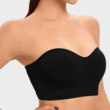 Sujetador bandeau sin costuras y sin tirantes: sin aros y antideslizante