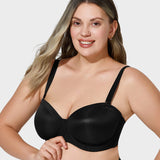 Sujetador push-up cómodo sin relleno con tirantes desmontables