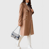 Yara Abrigo de Lana Classic con Silueta Estructurada