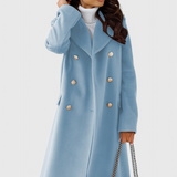 Yara Abrigo de Lana Classic con Silueta Estructurada