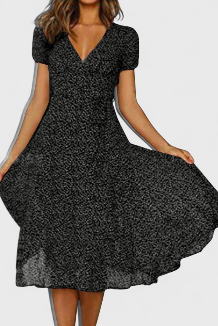 Nuria Vestido Midi Diario con Escote en V