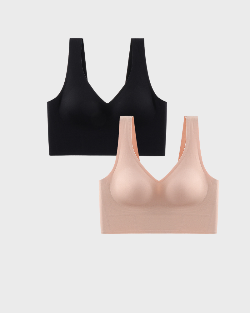Yack Saint® Sujetador deportivo sin tirantes con cuello en V y espalda lisa