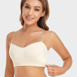 Sujetador bandeau sin costuras y sin tirantes: sin aros y antideslizante