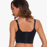 Yack Saint® Sujetador correctivo de espalda con cuello en V y cobertura total – Negro + Marrón (pack de 2)