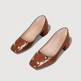 Livana | Zapatos de Tacón Bajo Efecto Croco