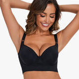 Yack Saint® Sujetador de cobertura total – Espalda lisa y máxima sujeción en negro