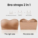 Sujetador bandeau sin costuras y sin tirantes: sin aros y antideslizante