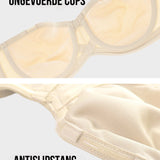 Sujetador bandeau con soporte completo: antideslizante y ajustable