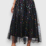 Claire Falda de Lunares Colorida