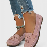 Peony Mocasines de Suede Clásicos con Borlas