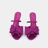 Tacones Puntiagudos de Cuero Sintético