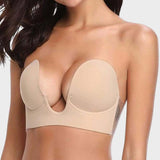 Sujetador push-up sin tirantes con escote profundo