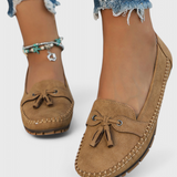 Peony Mocasines de Suede Clásicos con Borlas