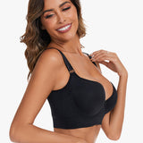 Sujetador de cobertura total Yack Saint® con alisador de espalda – Negro (2 unidades)