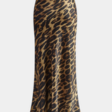 Elena Falda Maxi Slim con Estampado de Leopardo
