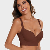 Yack Saint® Sujetador push-up con espalda alisadora – Negro + Marrón (pack de 2)