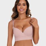 Yack Saint® Sujetador push-up con espalda lisa – Marrón + Beige (pack de 2)