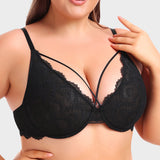 Sujetador push-up de encaje con tirantes – Sin relleno