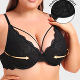 Sujetador push-up de encaje con tirantes – Sin relleno