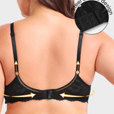 Sujetador push-up de encaje con tirantes – Sin relleno