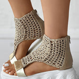 Juana® | Stylish Crochet Wedge Sandals For Women