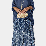 Caroline Vestido Maxi de Batwing con Estampado