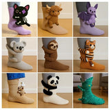Tania – Calcetines blancos con estampado de tigre