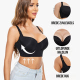 Sujetador de cobertura total Yack Saint® con alisador de espalda – Marrón + Beige (pack de 2)