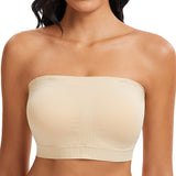 Sujetador bandeau sin costuras con cobertura total