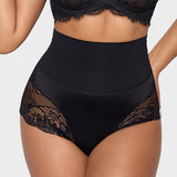 Braguitas moldeadoras de encaje sin costuras y cintura alta (paquete de 3)