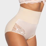 Braguitas moldeadoras de encaje sin costuras y cintura alta (paquete de 3)