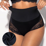 Braguitas moldeadoras de encaje sin costuras y cintura alta (paquete de 3)