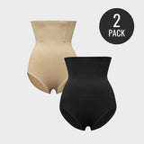 Braguitas moldeadoras resistentes de cintura alta (pack de 2)