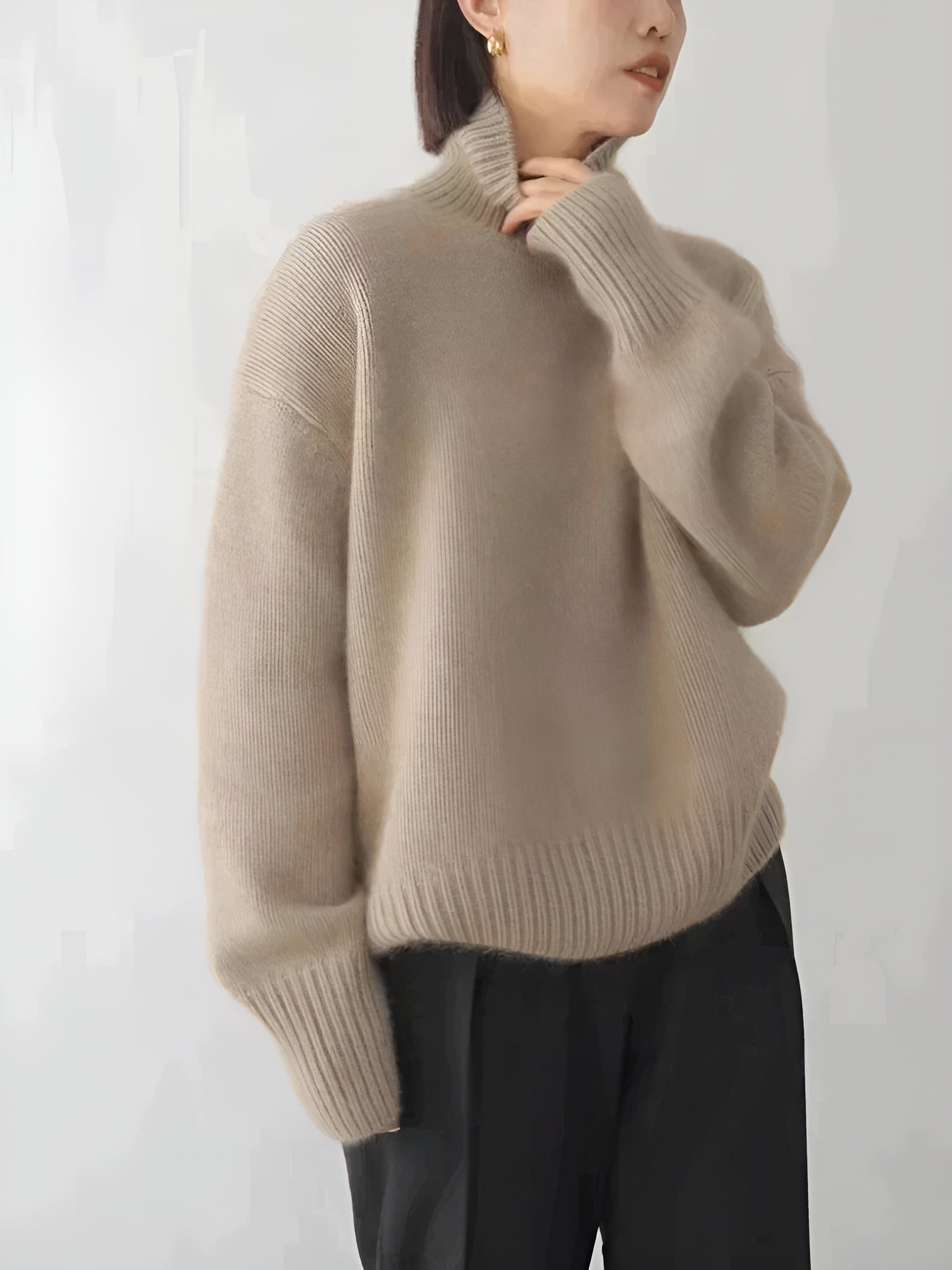 Isola™ | Suéter de Cuello Alto en Cachemira Suave