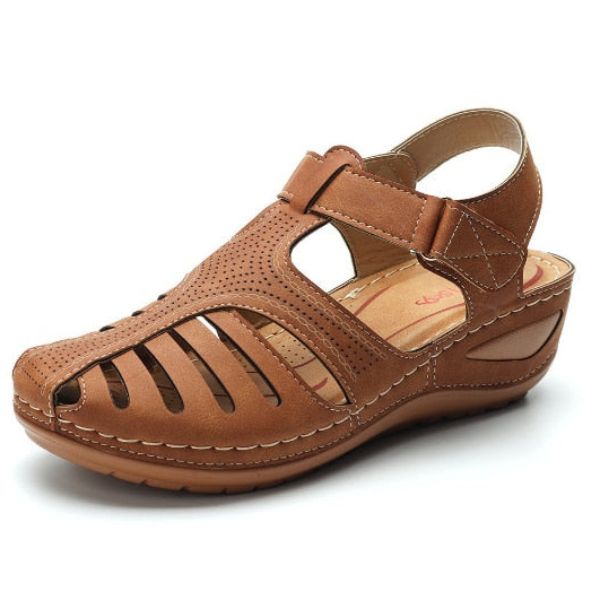 Ambar® | Vintage Style Leather Orthopedic Sandals